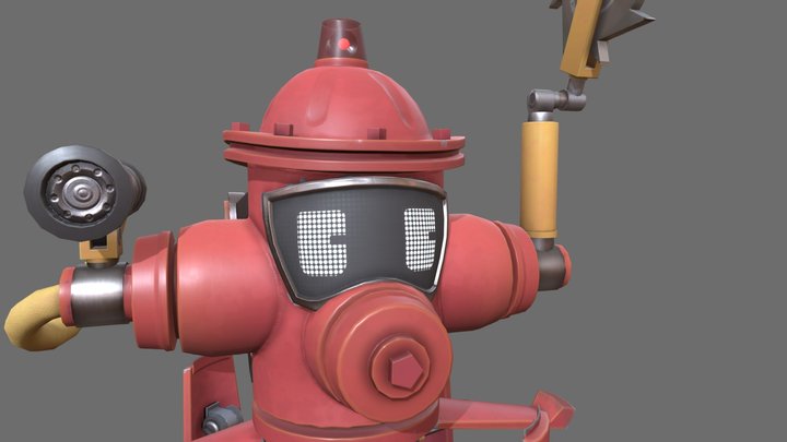 DAE Robuddy FireFighter 3D Model