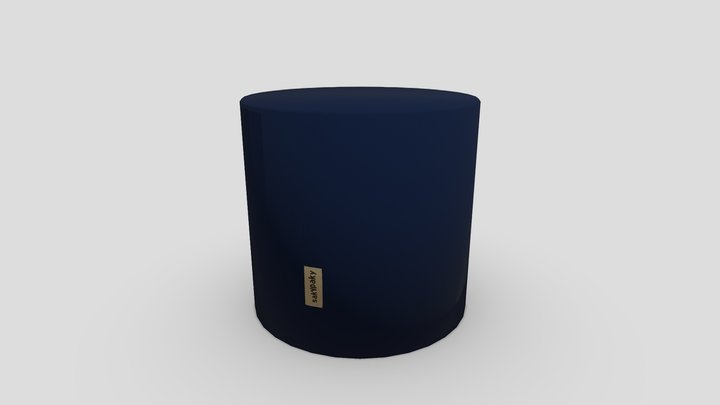 taburet Pur - tmavě modrá 3D Model