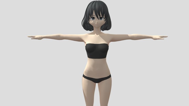 【Anime Character / alex94i60】Basic Female 3D Model