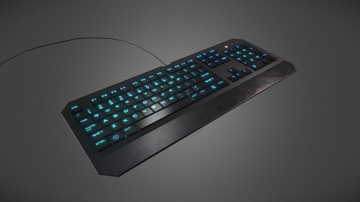 RGB Gaming Keyboard 3D Model