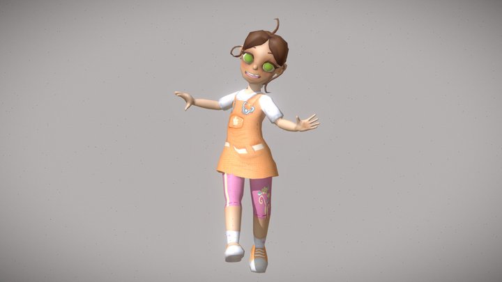 Toinha Low polly 3D Model