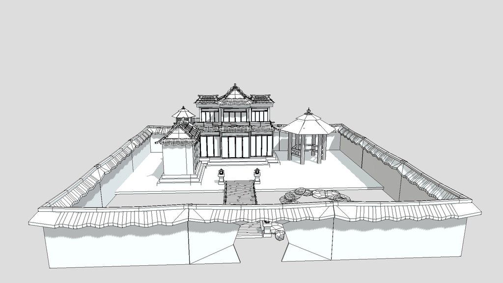 East Asian Courtyard - Moon Gate