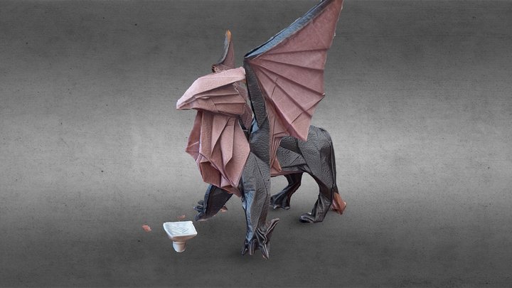 Origami Griffin 3D Model