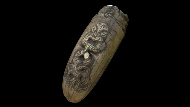 Maori Nguru (nose flute) 3D Model