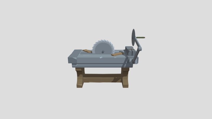 Lowpoly Wooden Cutter – Gratis 3D-model STL