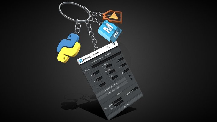 Keyring : Building animation script 3D Model