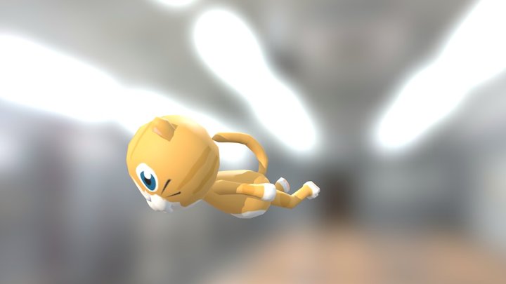Flying Cat 3D Model