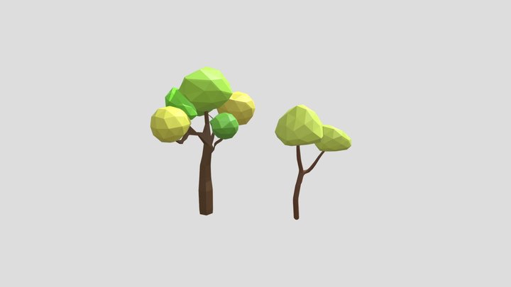 Low Poly 3D Tree 3D Model