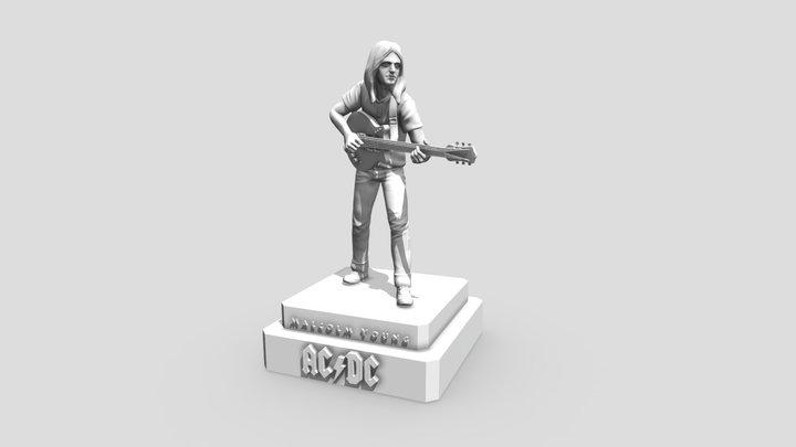 Malcolm Young ACDC - 3Dprinting 3D Model