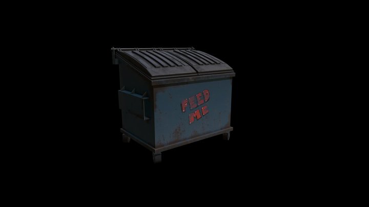 RUBBISH DUMBSTER LARGE RIGGED FOR ANIMATIONS – Modello 3D gratuito STL