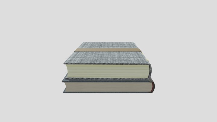 textured books 3D Model