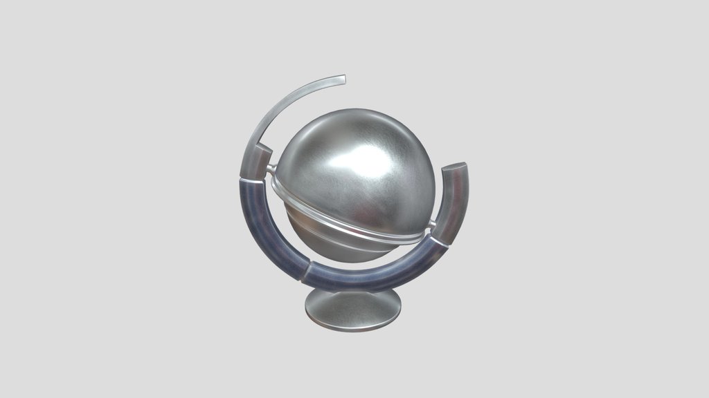 Sci Fi Spherical Metal Sculpture