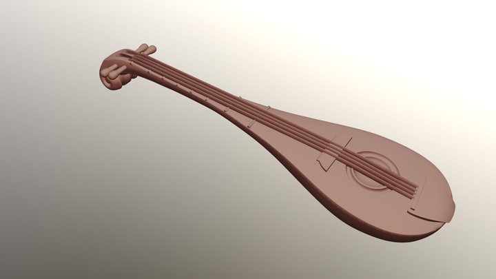 Phin (Isan music instrument) 3D Model
