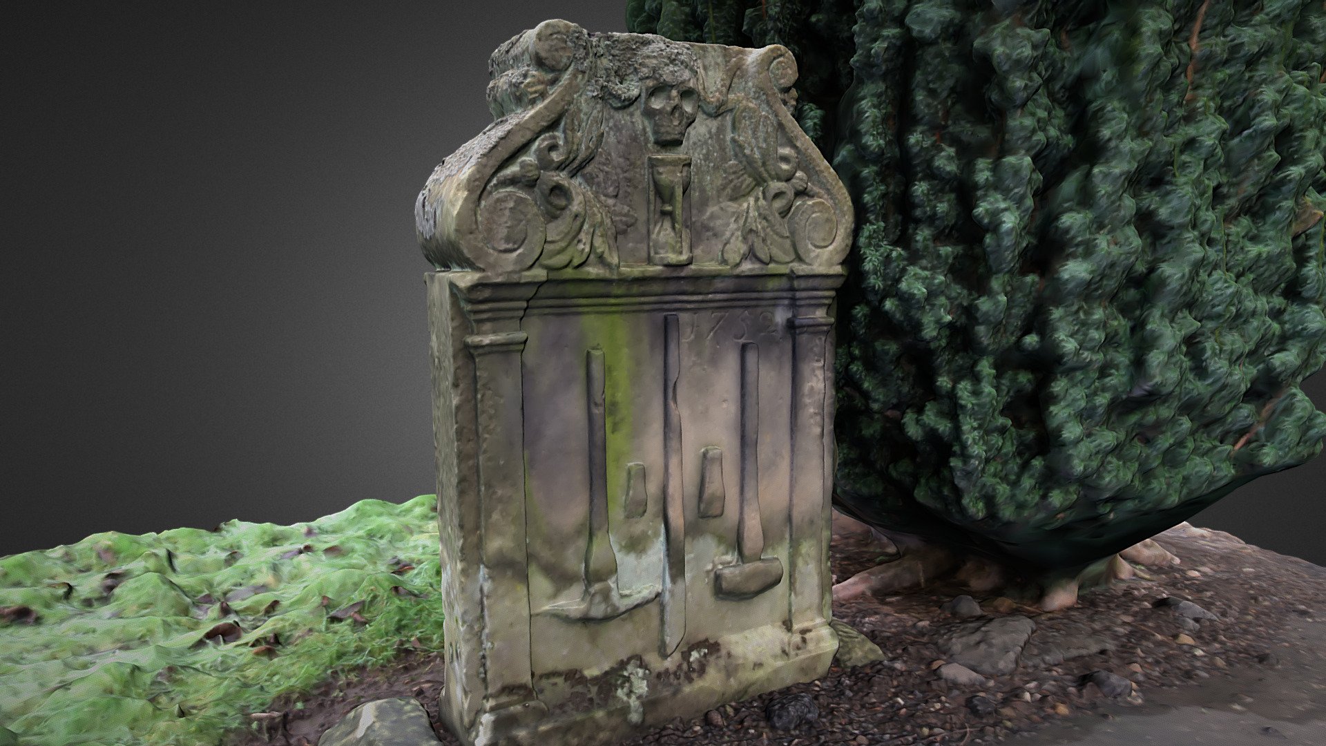 1752 headstone at Pencaitland Parish Kirk