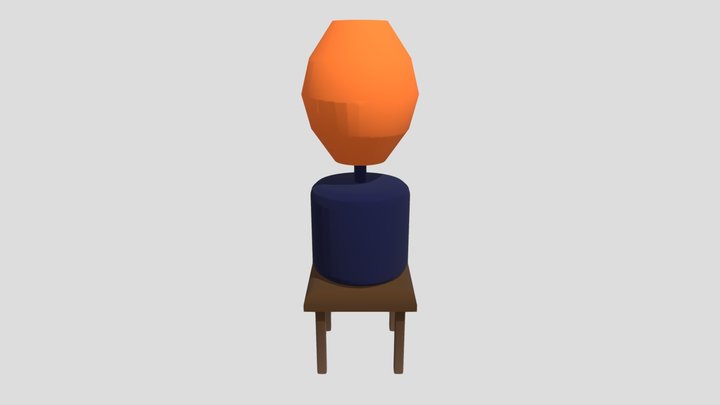 lamp en tafel 3D Model