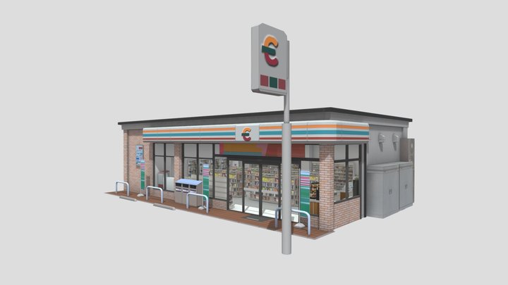 convenience store 3D Model