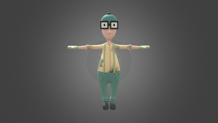 Nerdy Scientist 3D Model