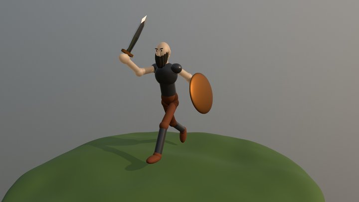 Primitive Warrior 3D Model