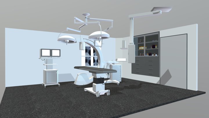 Hospital Operating Room Ward 3D Model