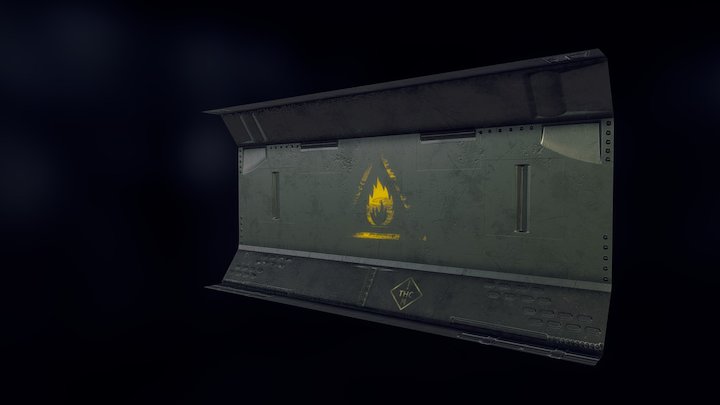 sci-fi wall 3D Model
