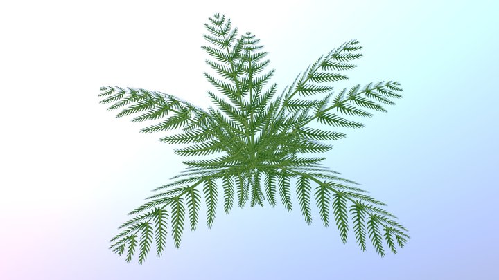 Low Poly Fern 3D Model