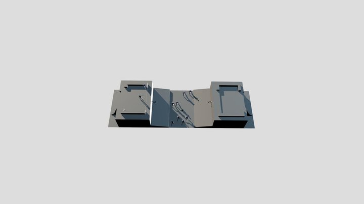 The ballcourt at Sayil, Mexico 3D Model