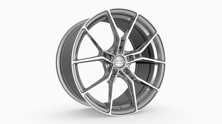 E5 Wheels - The Daytona - Titanium Brushed 3D Model