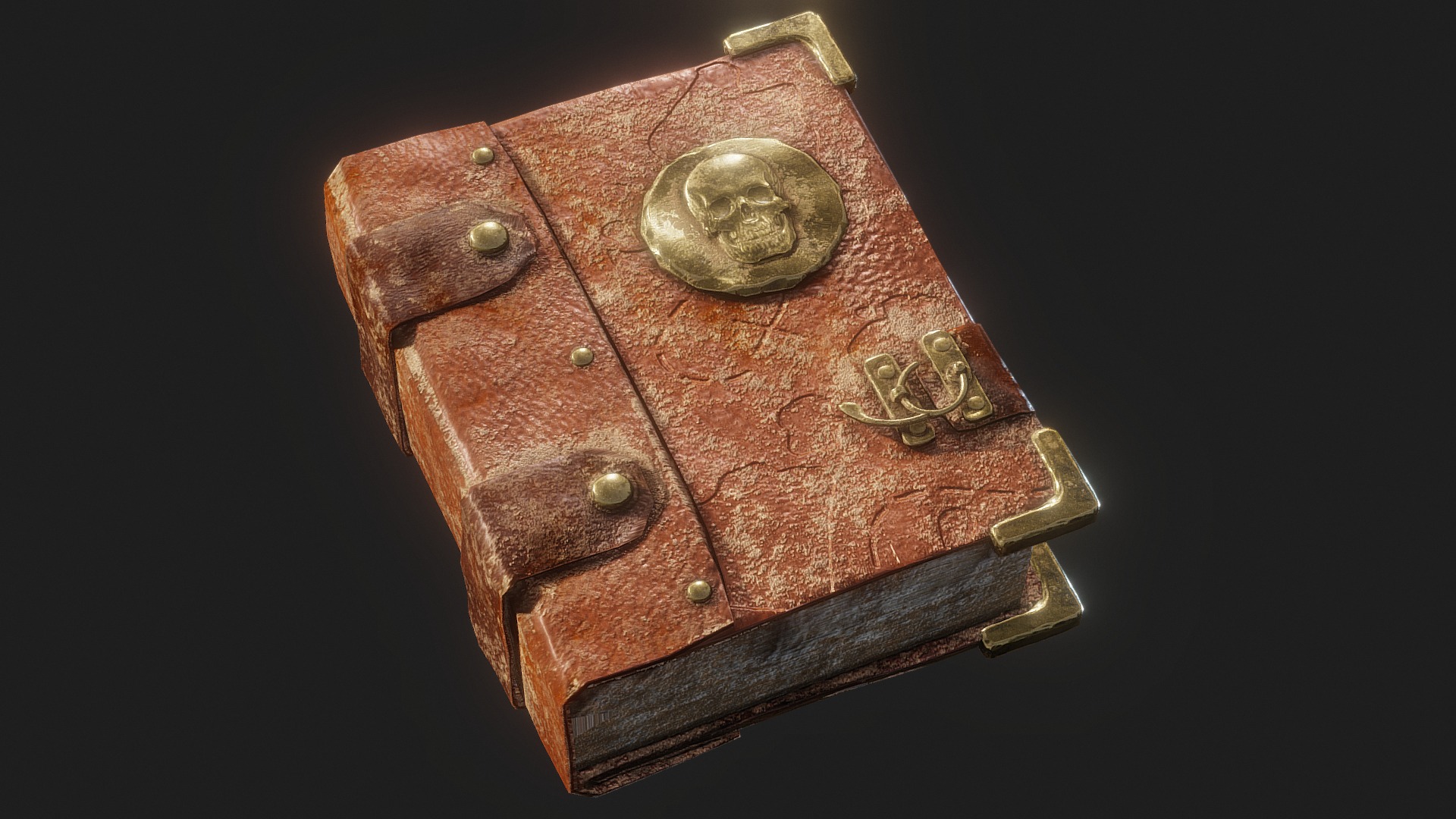 3D model Pirate Book - This is a 3D model of the Pirate Book. The 3D model is about a wooden box with a coin on top.