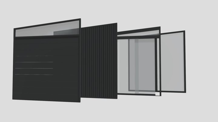 Zijkanten aluminium overkapping 3D Model