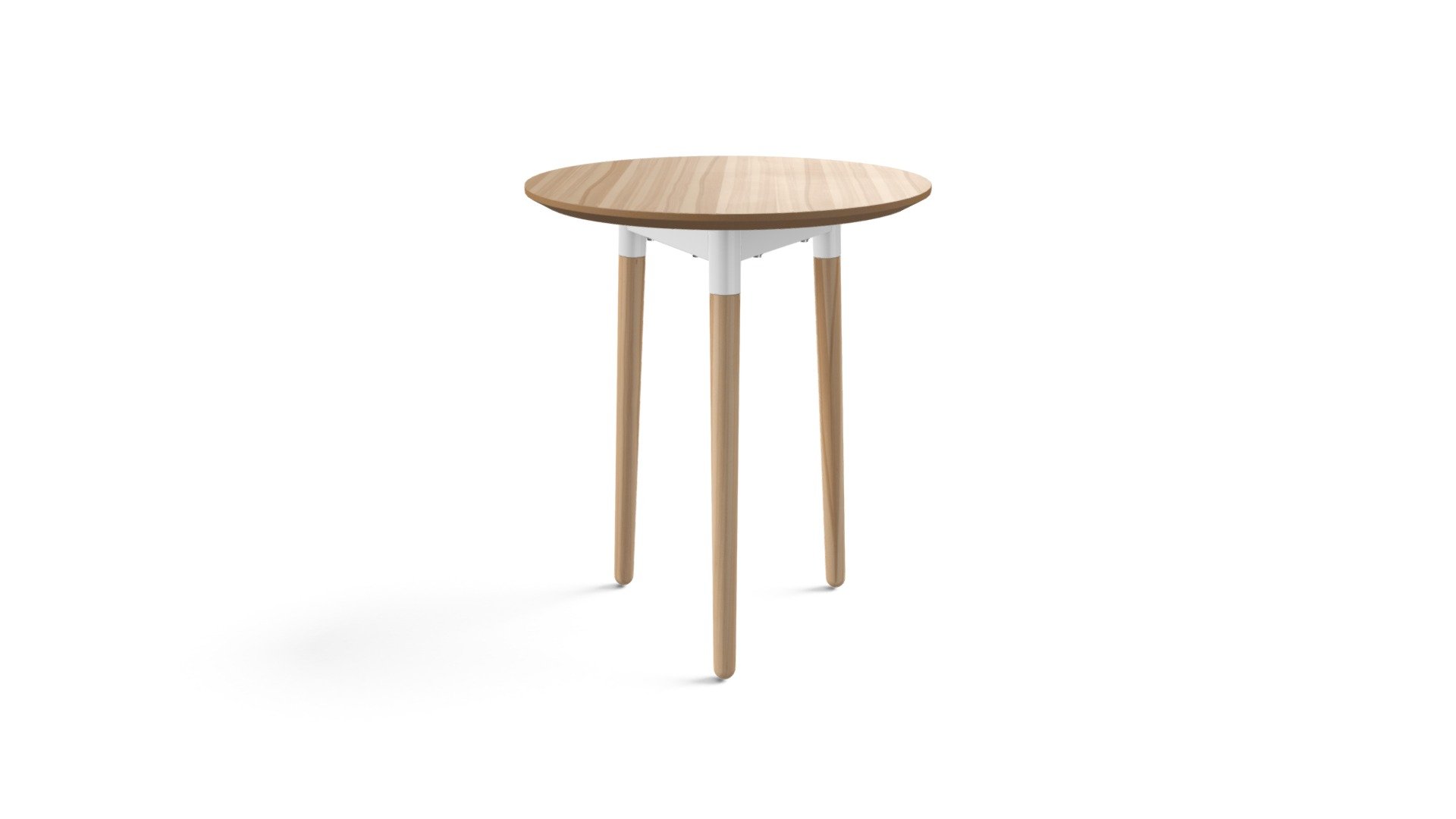 Edelweiss Side Table, Ash and White