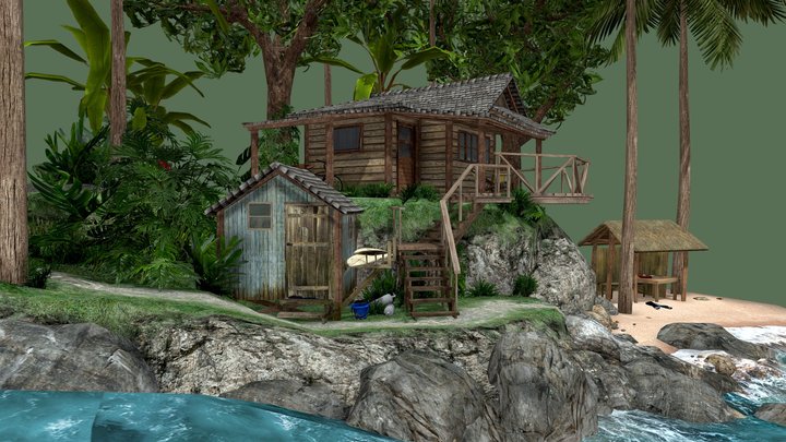 DAE Diorama - By the ocean 3D Model