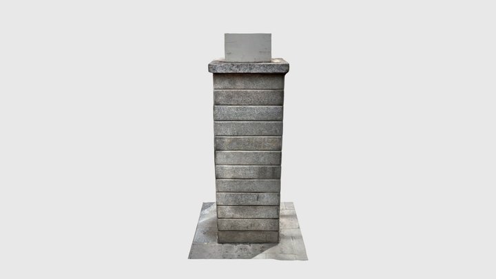column with stone tiles 3D Model