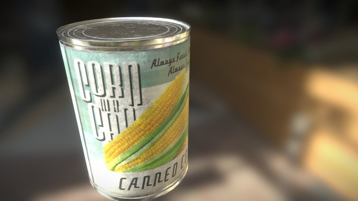 Vintage Canned Corn – Modello 3D gratuito STL