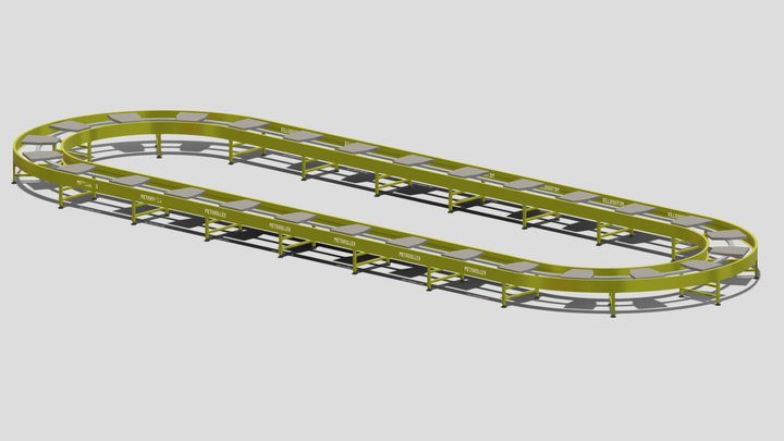 Carousel Conveyor - metaroller conveyor systems 3D Model