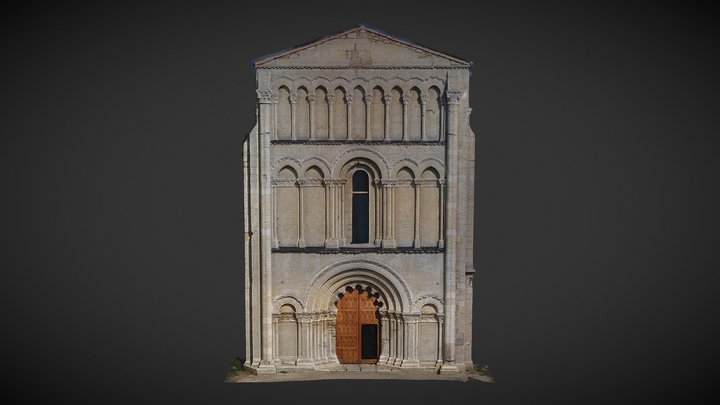 Abbey N-D of Châtre, Saint-Brice, Charente 3D Model