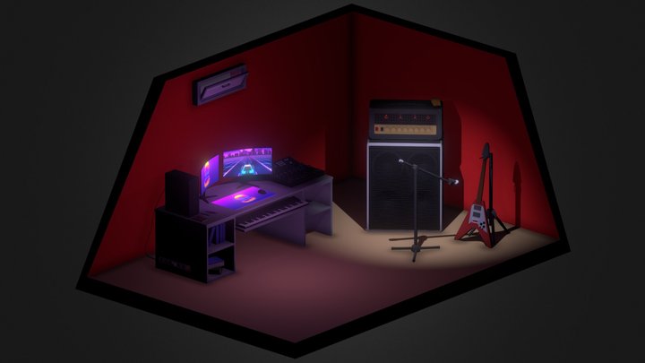 Music studio 3D Model