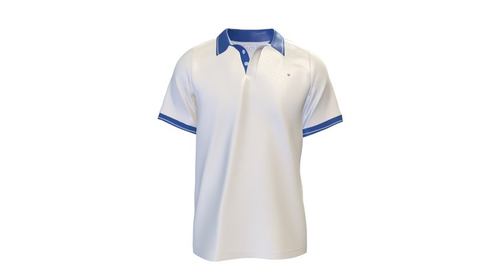 Polo_white tshirt 3D Model