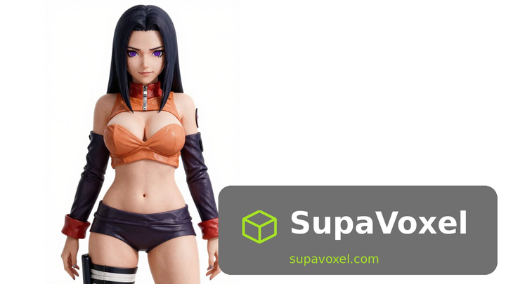 Anime Kunoichi Girl - Image to STL - SupaVoxel
