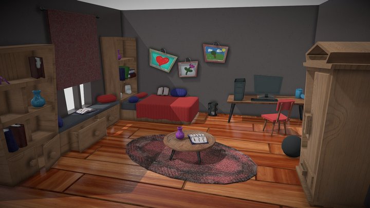 Childhood Bedroom 3D Model