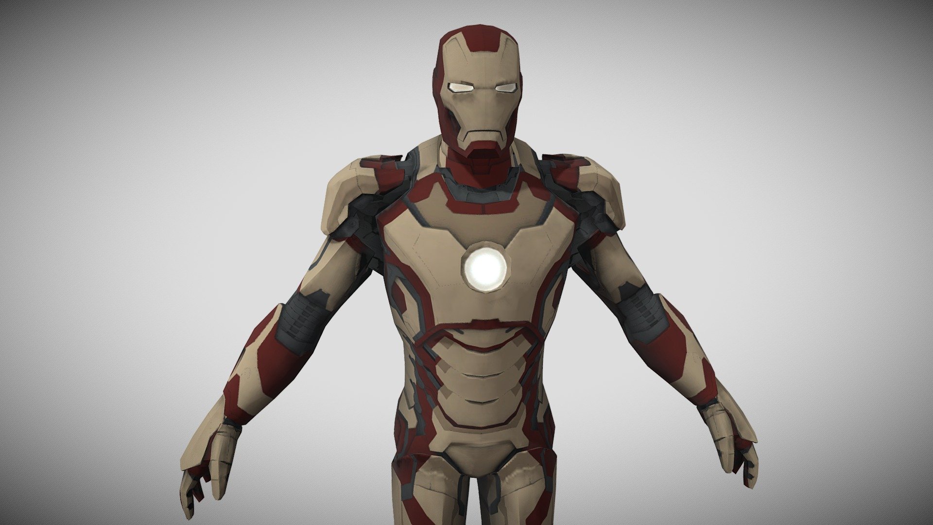 Iron Man Mark 42 Download Free 3d Model By 3d Only Ateamodels3d A0c460d