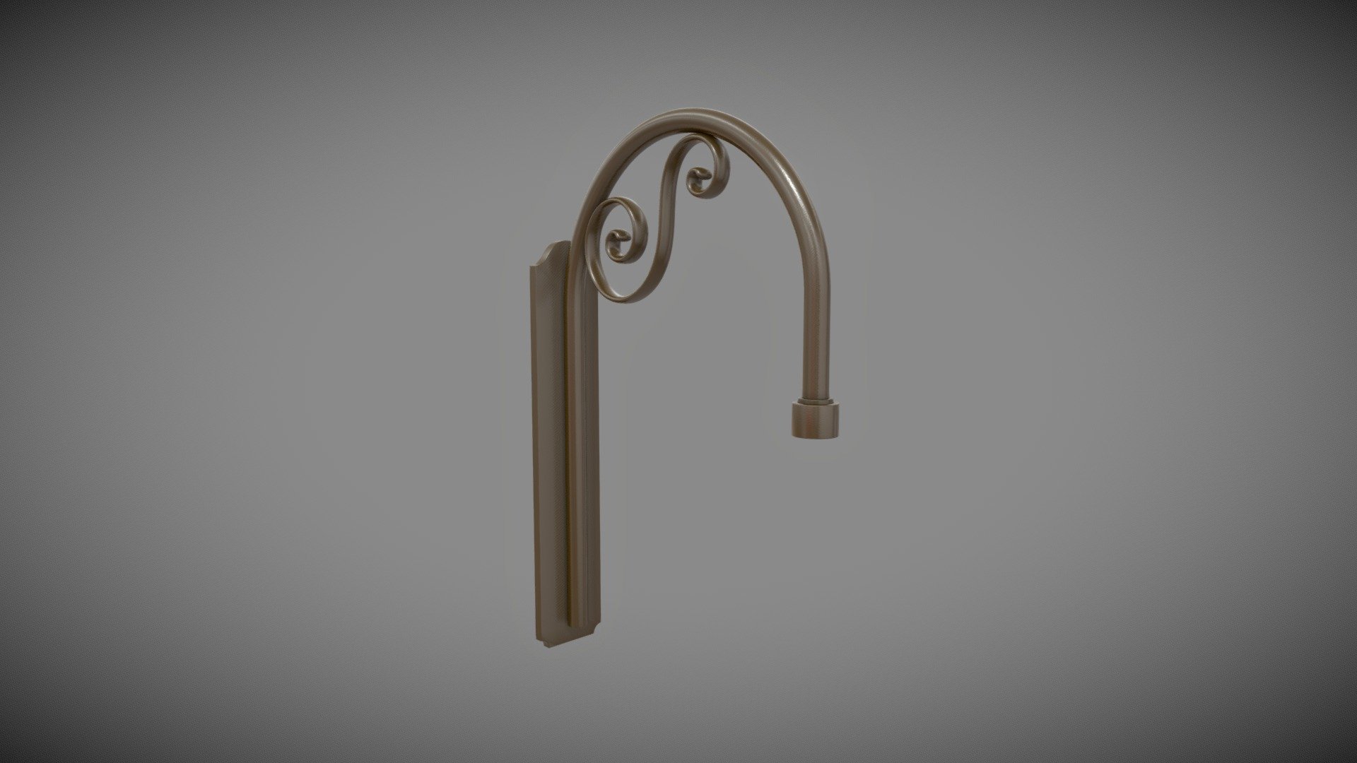 SHA-CS-WM- Shepherd's Hook Wall Mount Arm - 3D model by AV Poles ...
