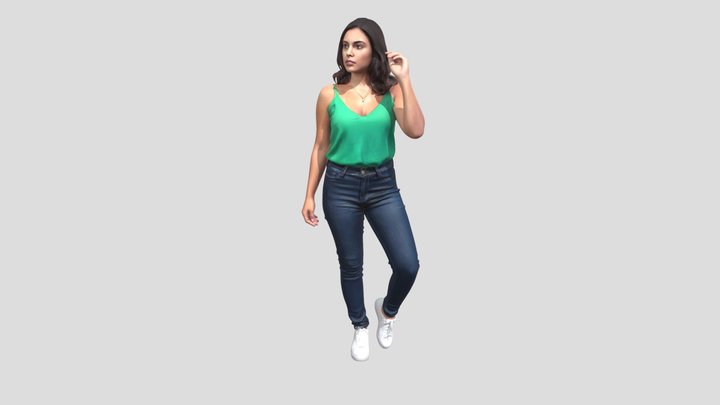 Emerald Tank Top Pose