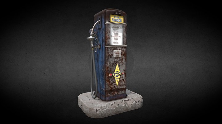 1940's Vintage Fuel Pump 3D Model
