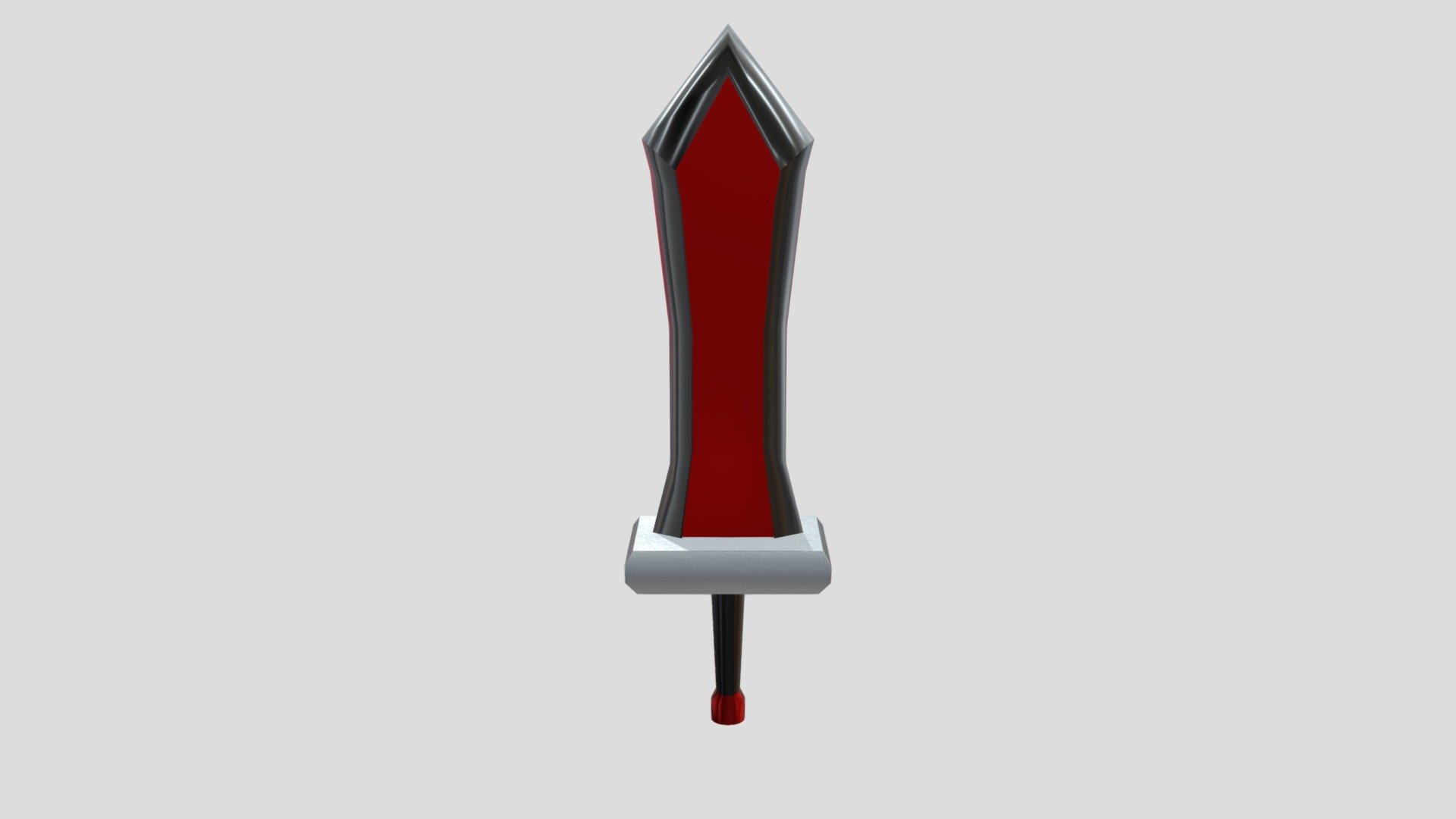 Black and Red Low Poly Sword