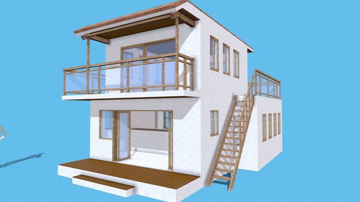 hypothetical beach bar - 海滩之屋 – Kostenloses 3D-Modell STL