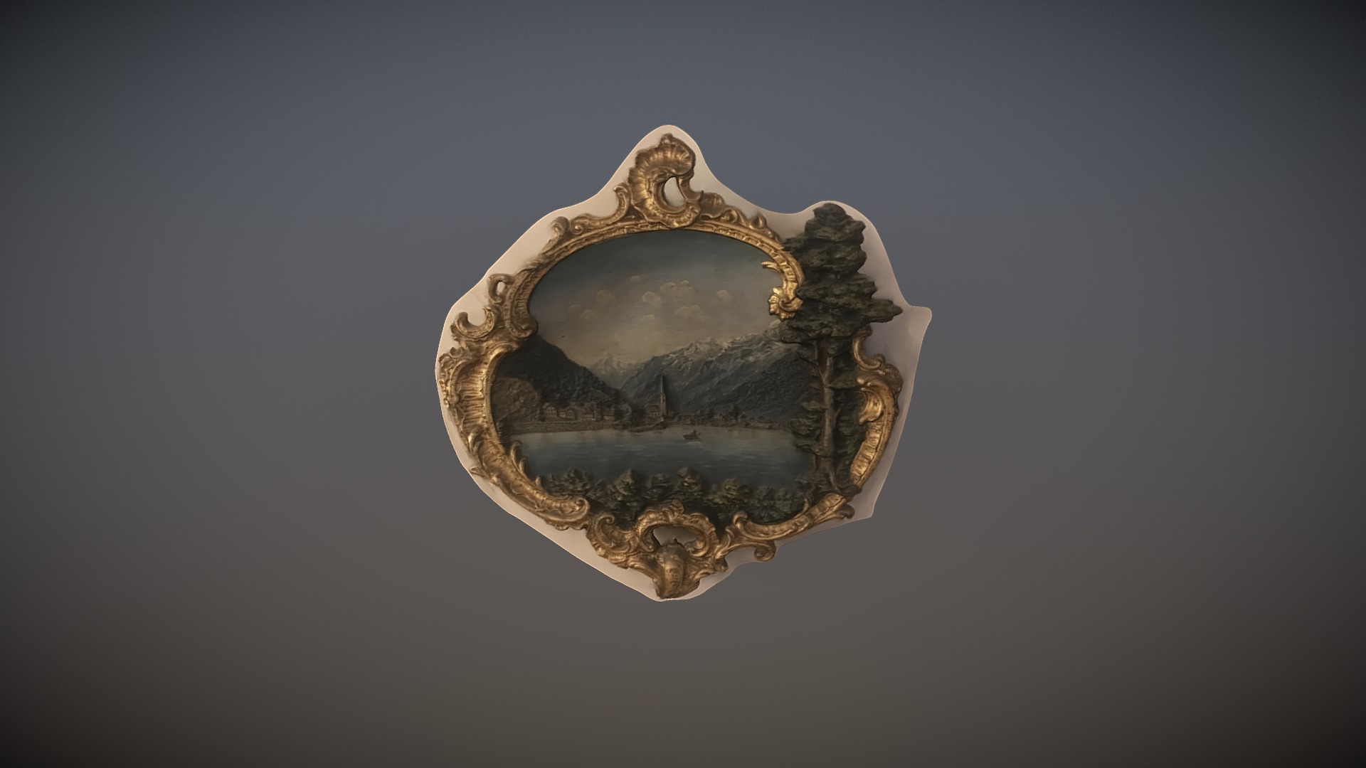 3D model Painting – in depth - This is a 3D model of the Painting - in depth. The 3D model is about a gold and silver ring.