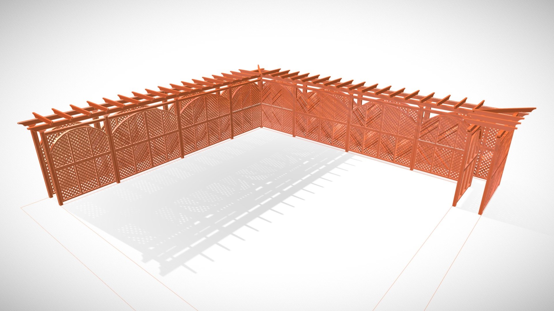 Trellis Pergola Project 3D model by Conceptual Engineering RB