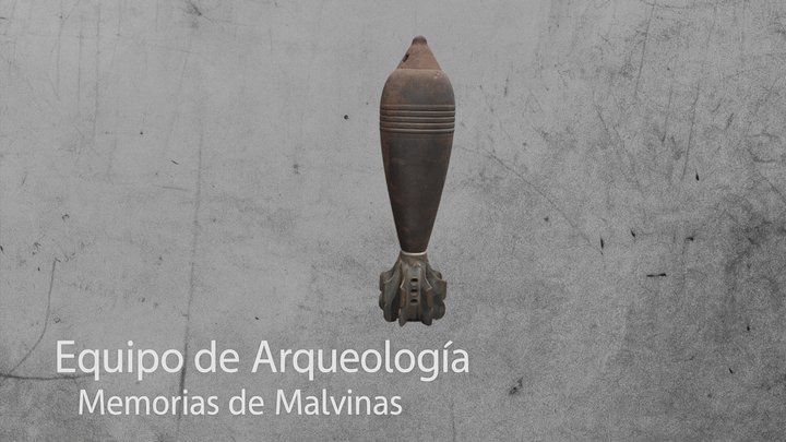 Proyectil de mortero 81 mm - Guerra de Malvinas 3D Model