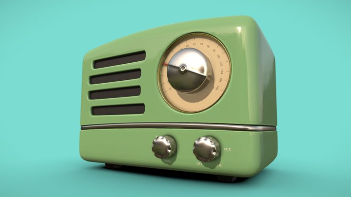 Little Retro Radio 3D Model