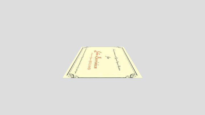 auction ticket 2 3D Model